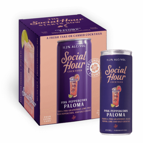 Social Hour Pink Peppercorn Paloma 4 pack - 250ml