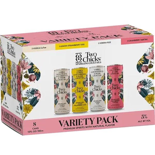 Two chicks 8 pk Vodka Pink - 120z. Cans