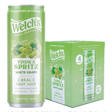 Welch's White Grape Spritz 4pk - 12oz. Cans