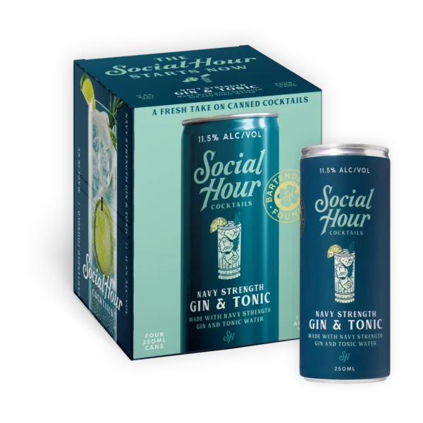 Social Hour Gin and Tonic 4 pack - 250ml