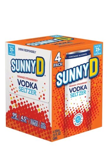 Sunny D Orange Strawberry 4 pk  - 12oz.cans