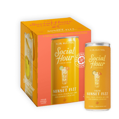 Social Hour Yuzu Sunset Fizz 4 pack - 250ml