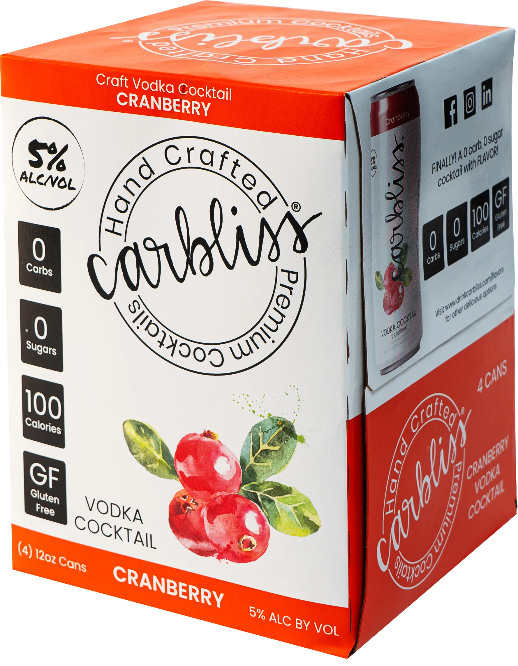 Carbliss Cranberry 4 pack - 12 oz.