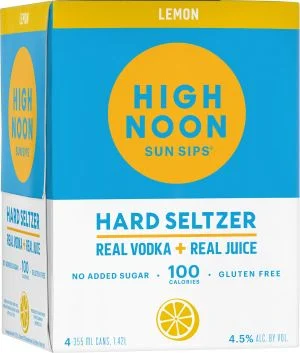 High Noon Lemon 4 pack - 12 oz. cans