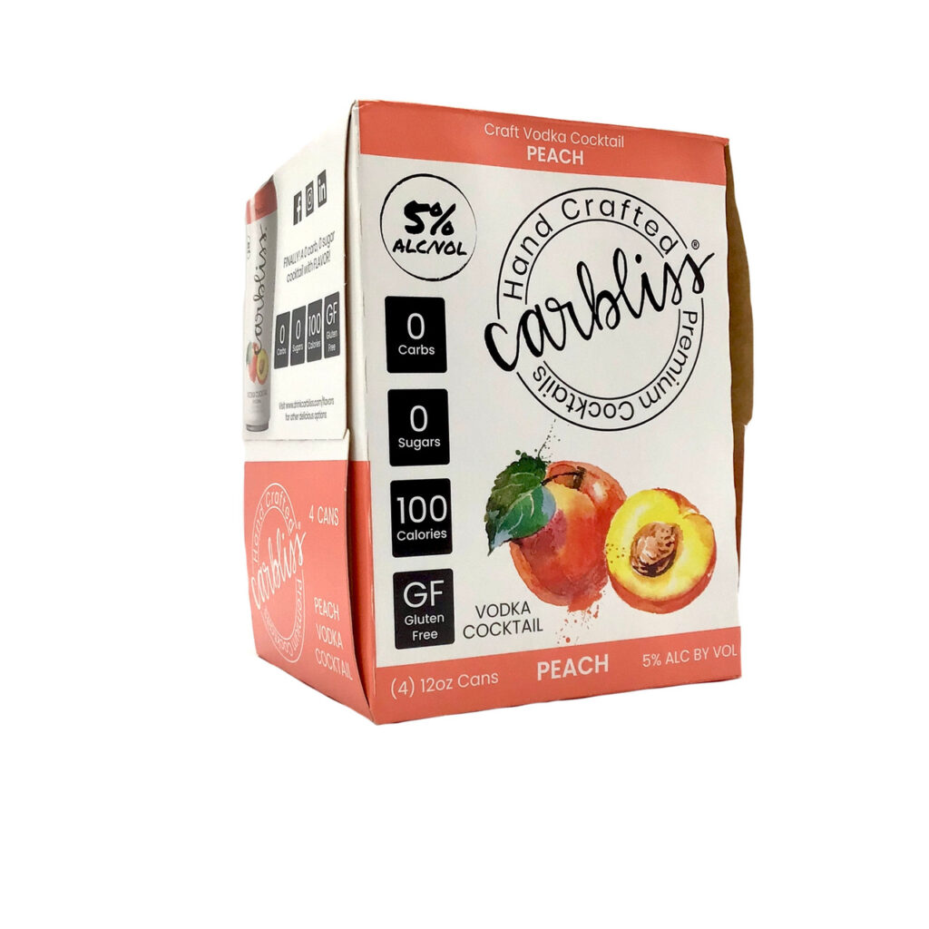 Carbliss Peach 4 pack - 12oz.