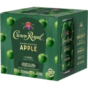 Crown Royal Apple Can 4pk