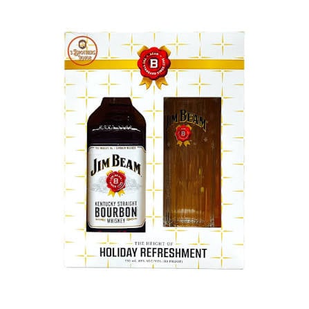 Jim Beam Pint Glass Gift Set 750ml