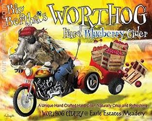 Worthog Big Bertha's Blueberry Hard Cider 750ml